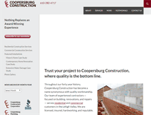 Tablet Screenshot of coopersburgconstruction.com